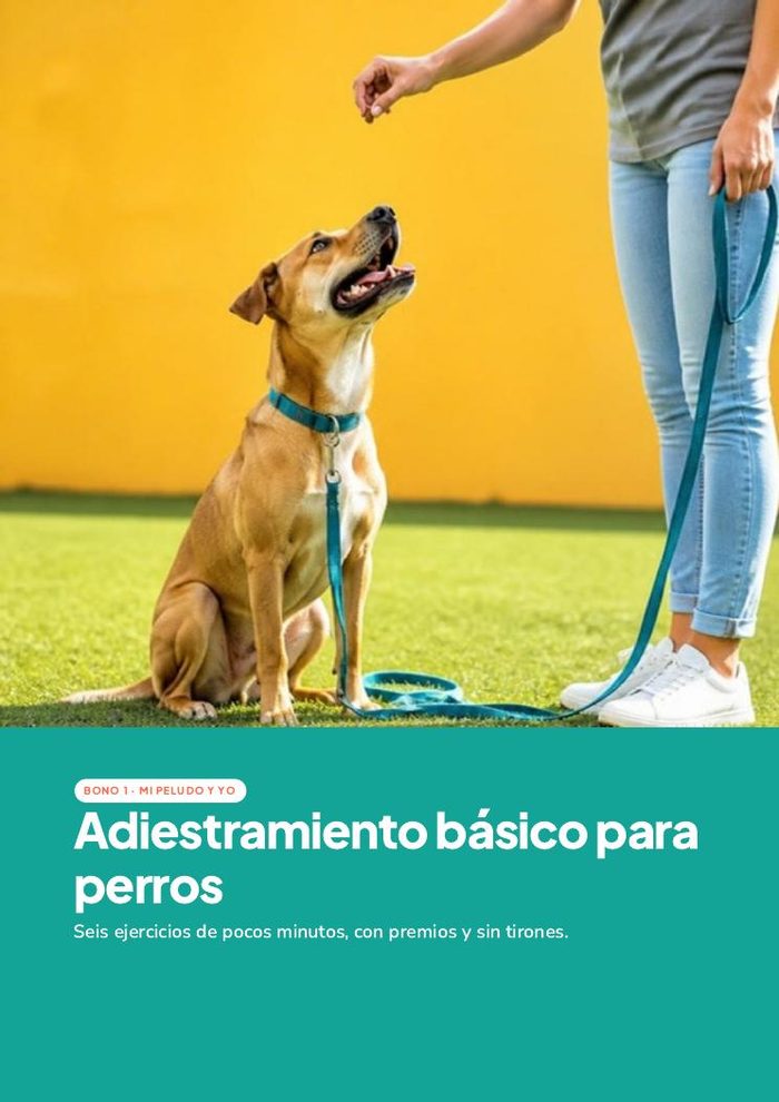 Portada del bono: adiestramiento básico para perros
